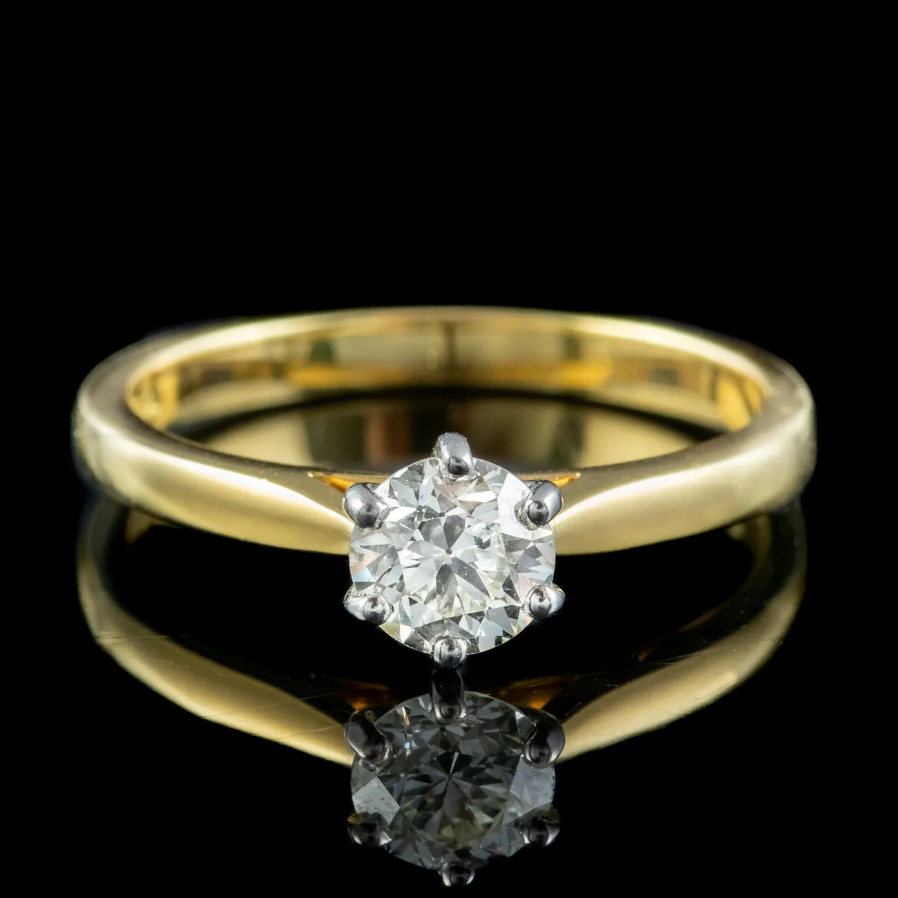 Edwardian Style Diamond Solitaire Ring 0.65ct Diamond