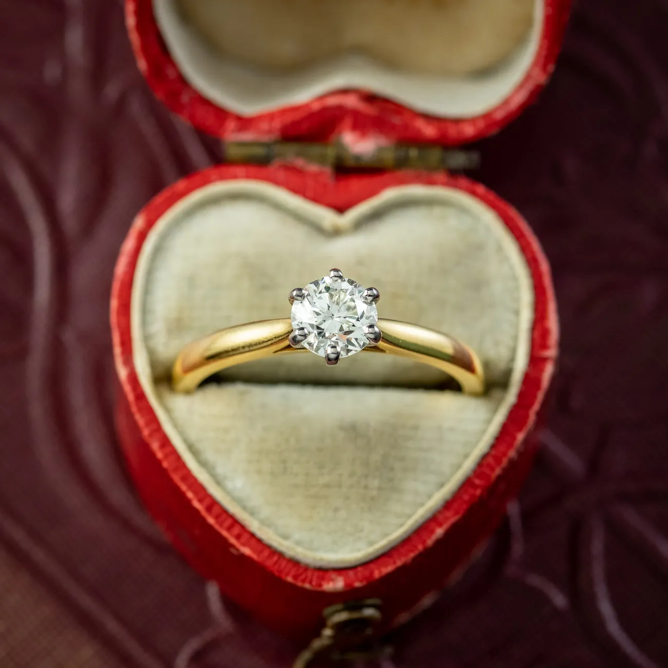 Edwardian Style Diamond Solitaire Ring 0.65ct Diamond