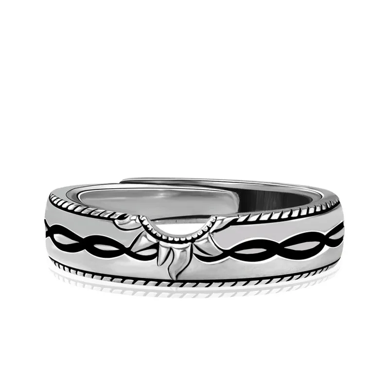 Engraved Couple Rings that Fit Together