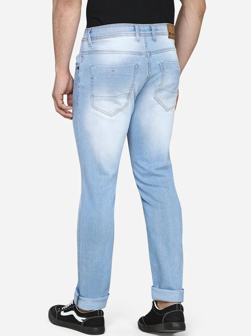 Ensign Blue Washed Narrow Fit Jeans | Greenfibre