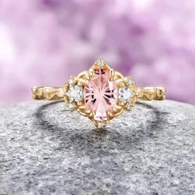 Esme Star Cut Morganite Ring- 14K Yellow Gold Vermeil