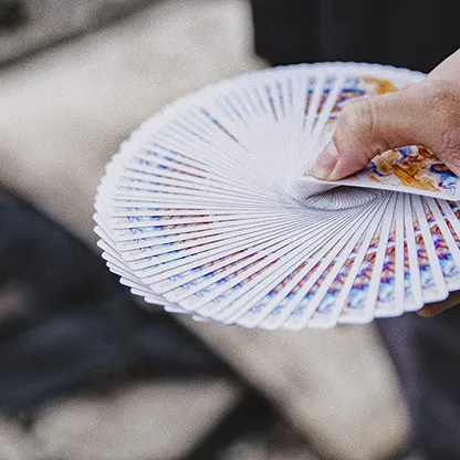 Fluid Art Orange (Cardistry Edition) Playing Cards