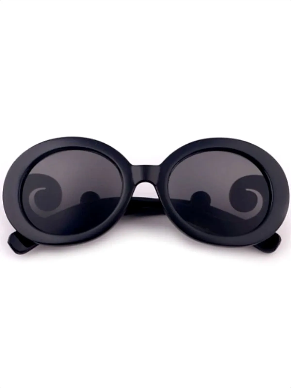 Girls Black Round Vintage Sunglasses