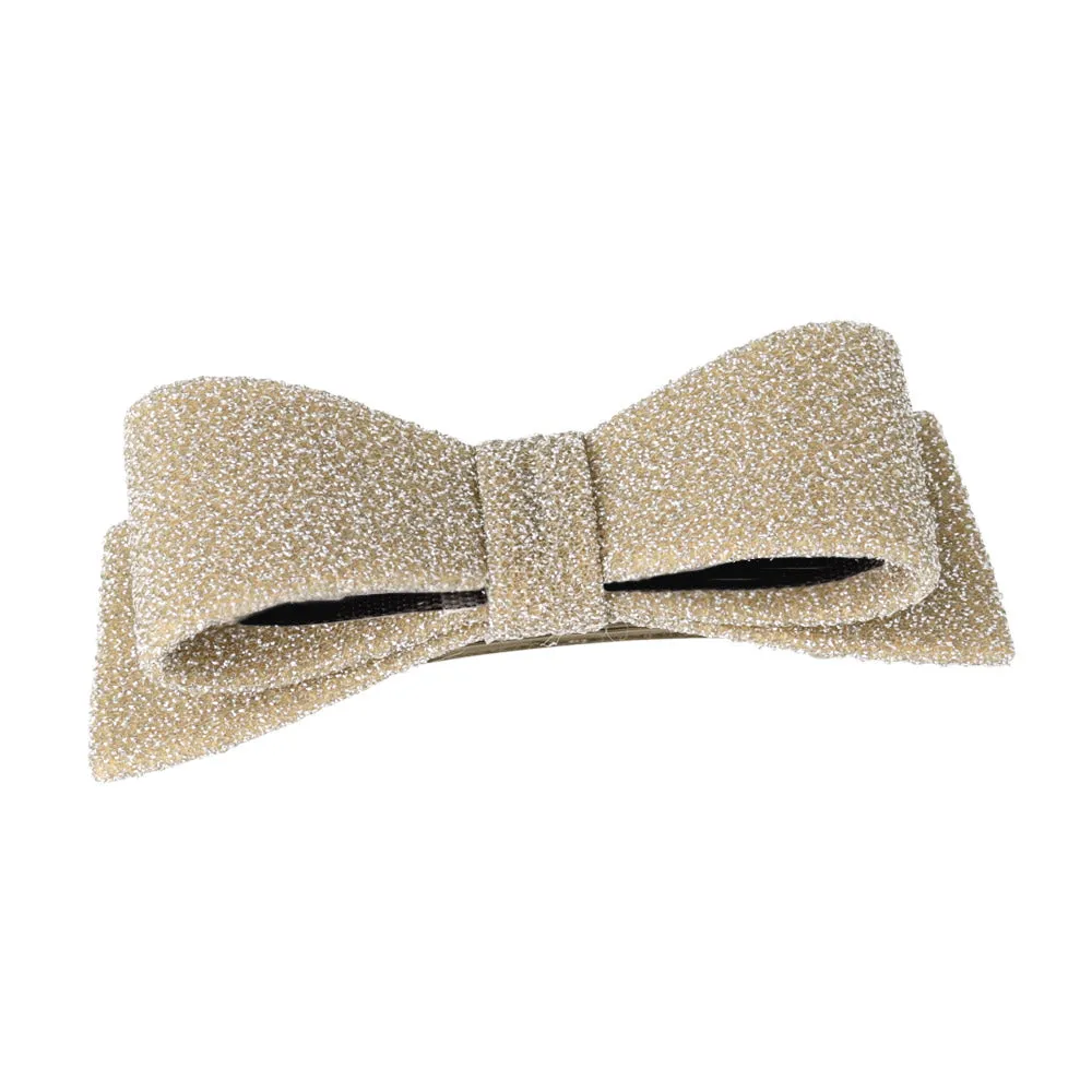 Glitter Bow Hair Barrette