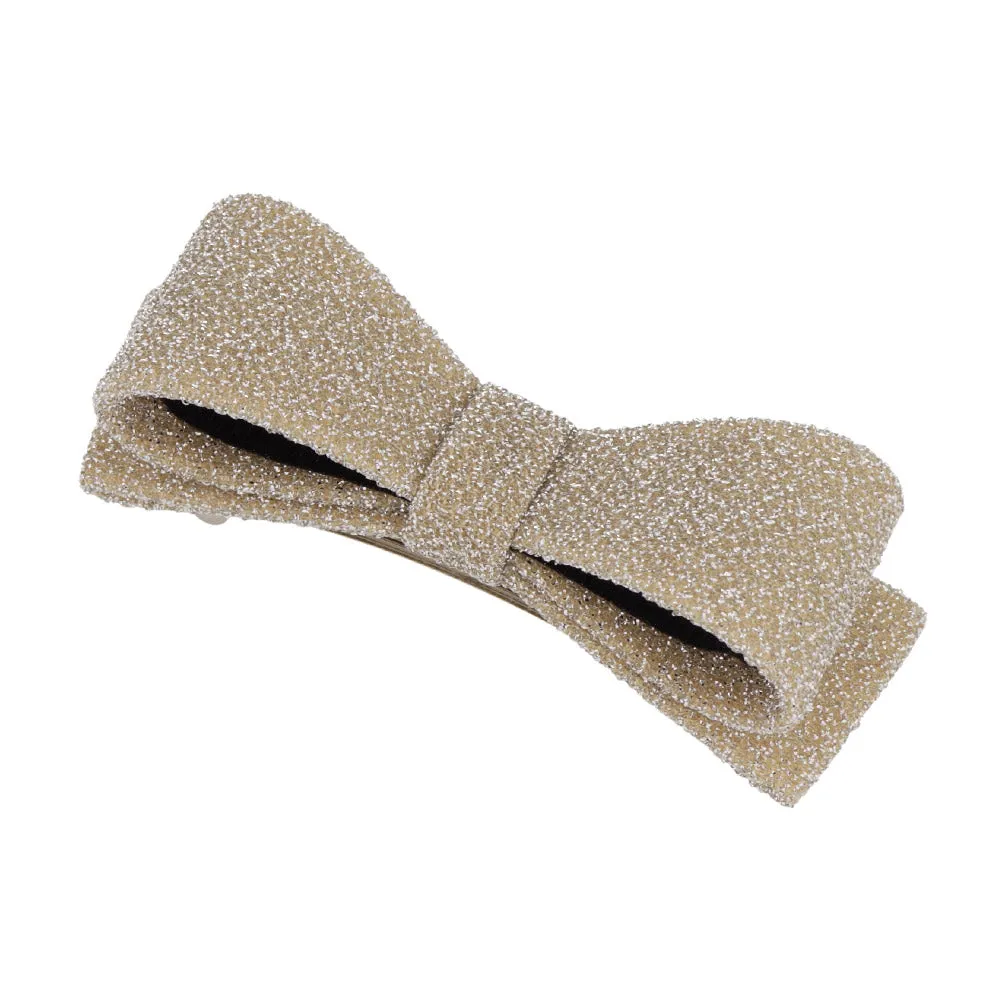 Glitter Bow Hair Barrette