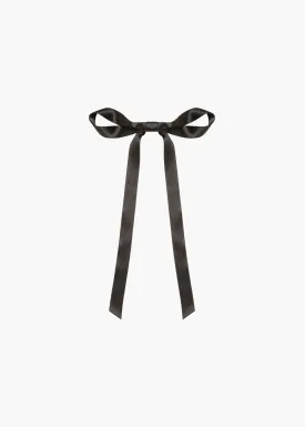 Gretta Bow Barrette -- Black