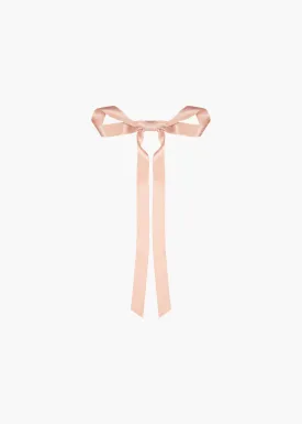 Gretta Bow Barrette -- Blush