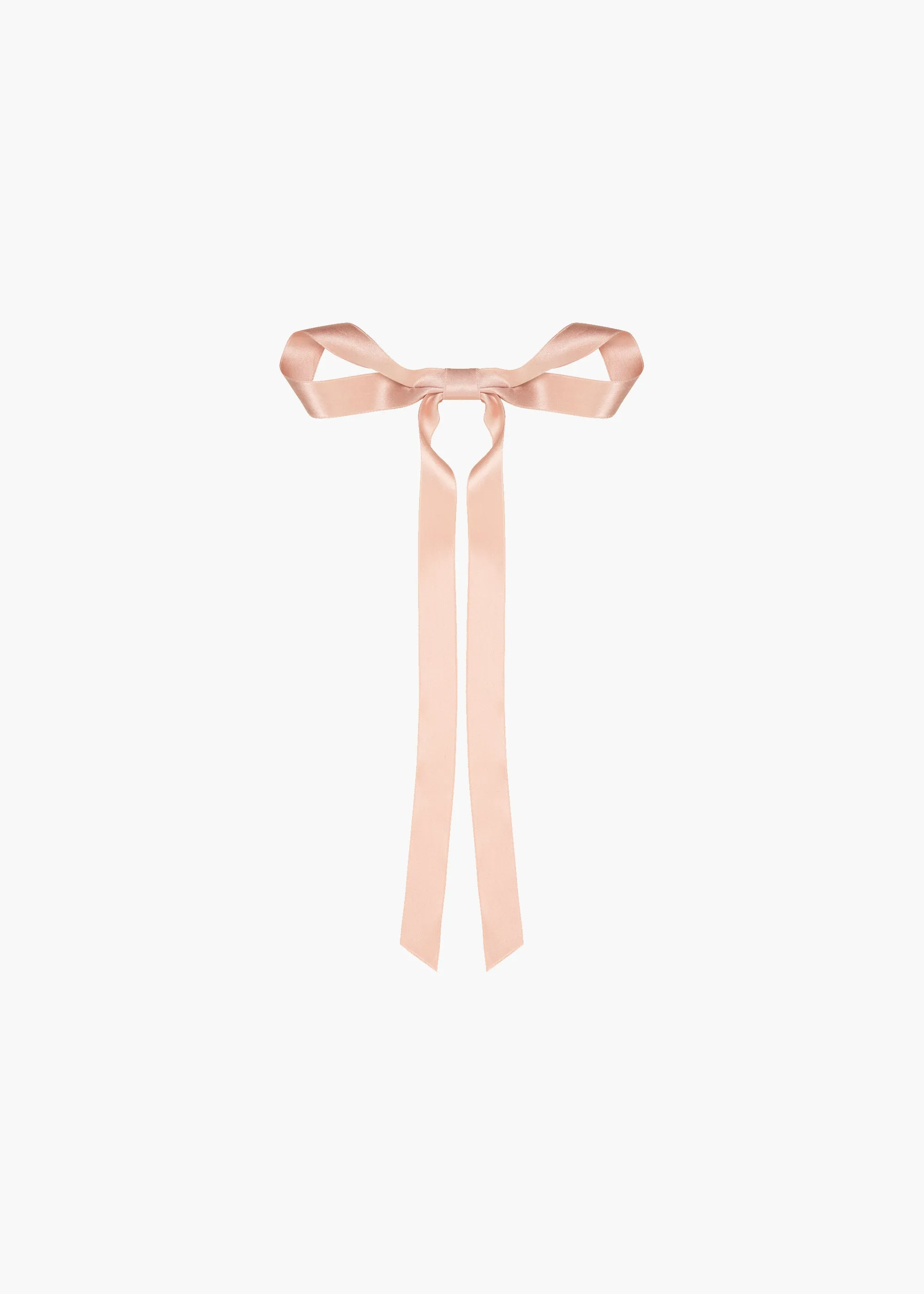 Gretta Bow Barrette -- Blush