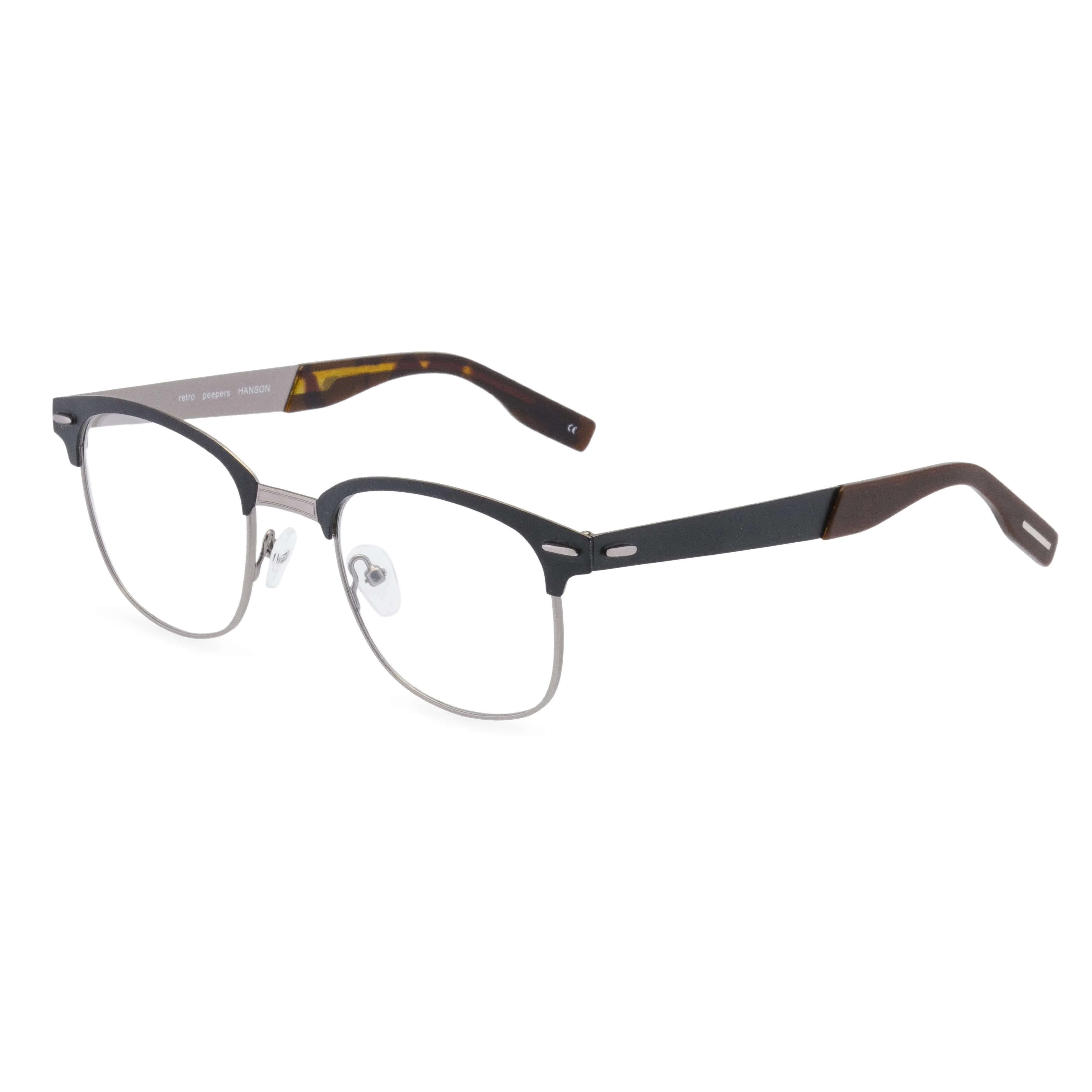 Hanson Square Glasses - Gunmetal Black