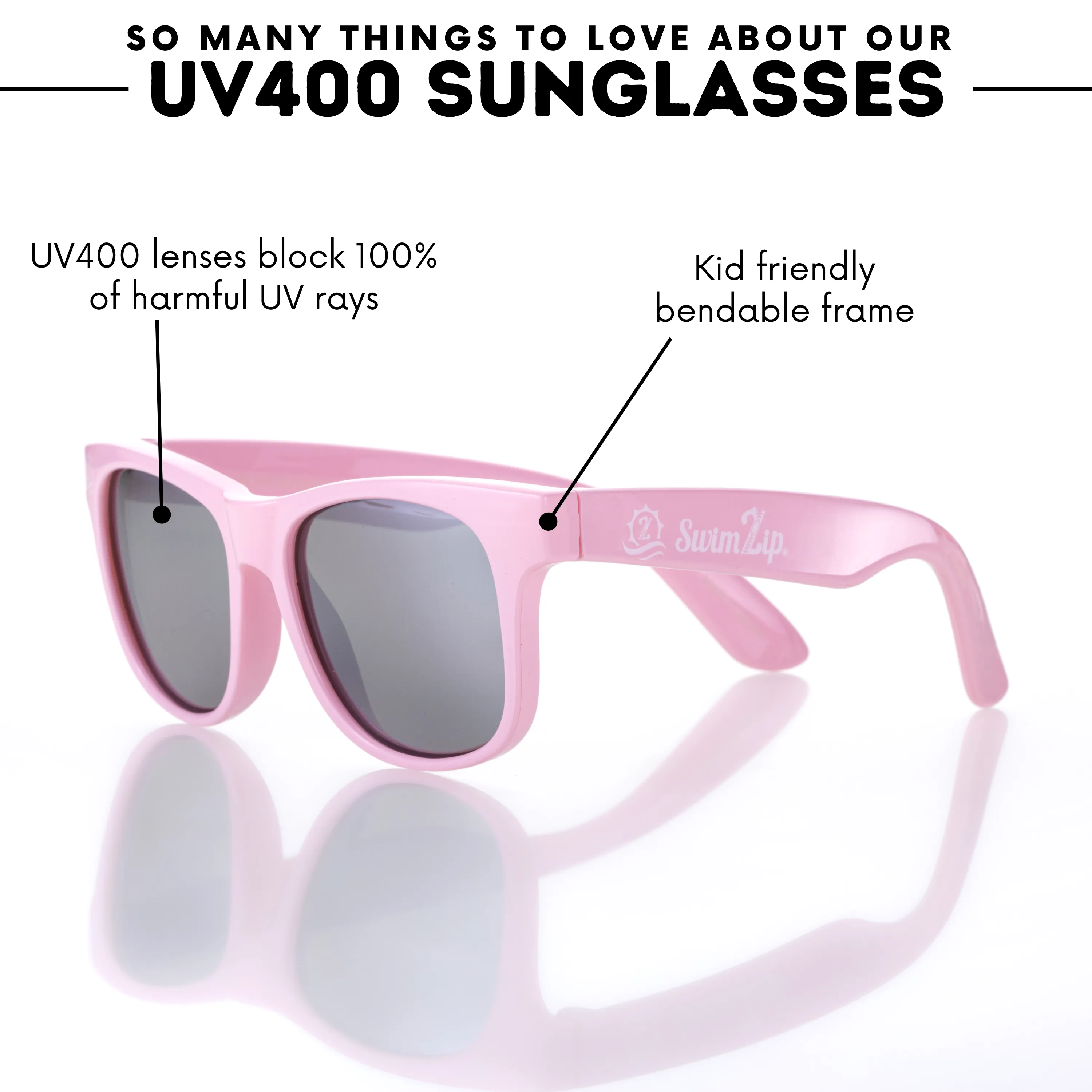 Kids Wayfarer Sunglasses - Pink