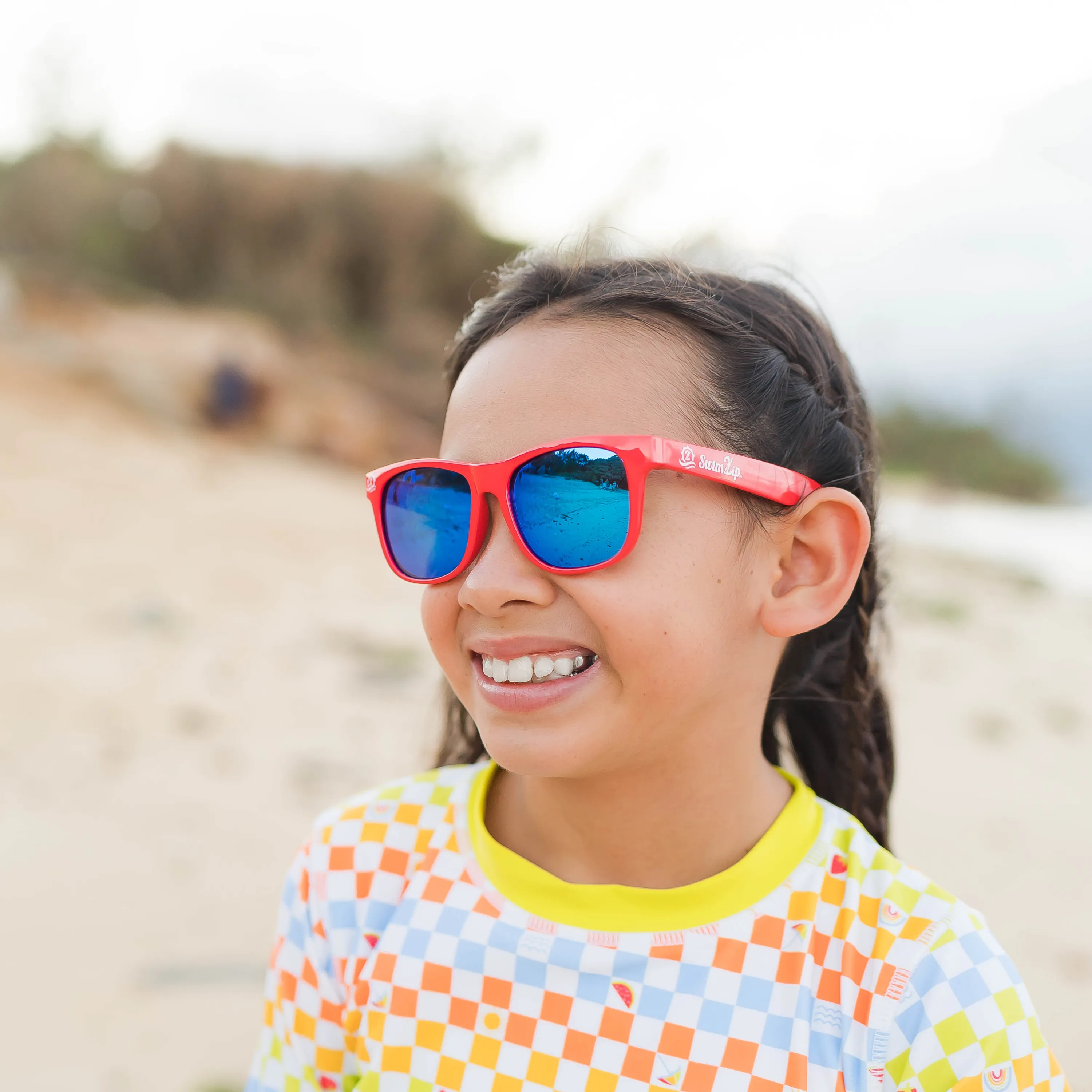 Kids Wayfarer Sunglasses - Red