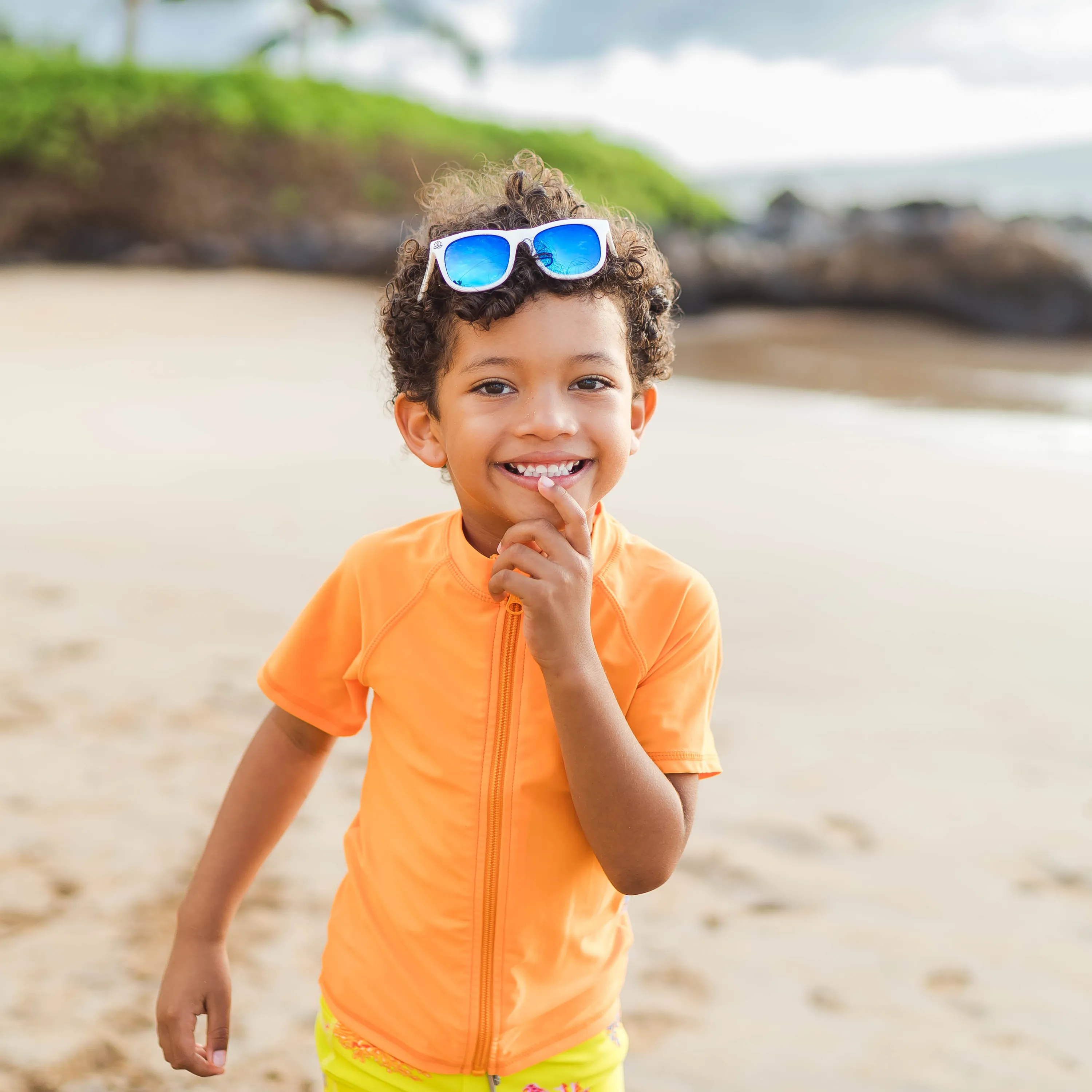 Kids Wayfarer Sunglasses - White