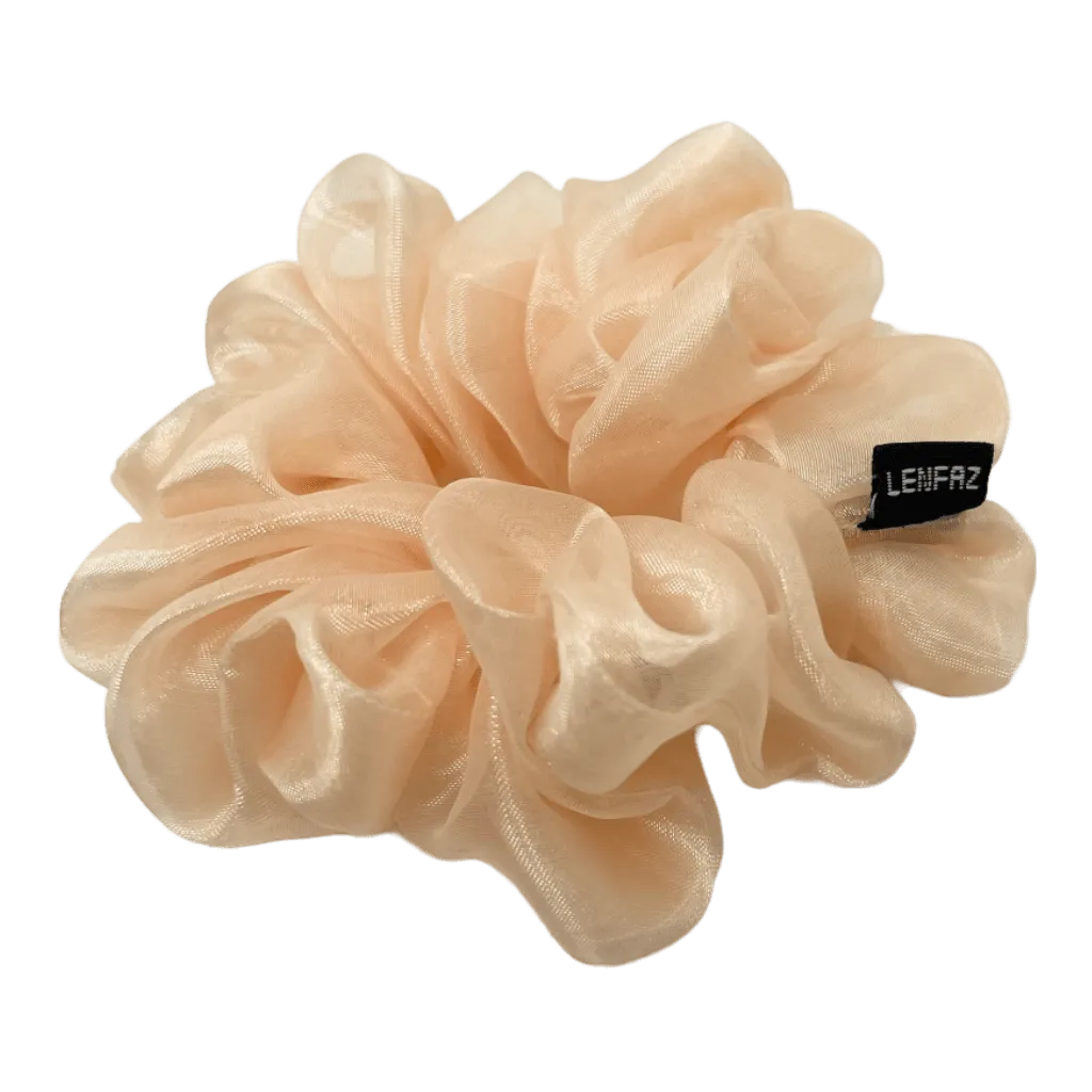 Light Apricot Organza Scrunchie