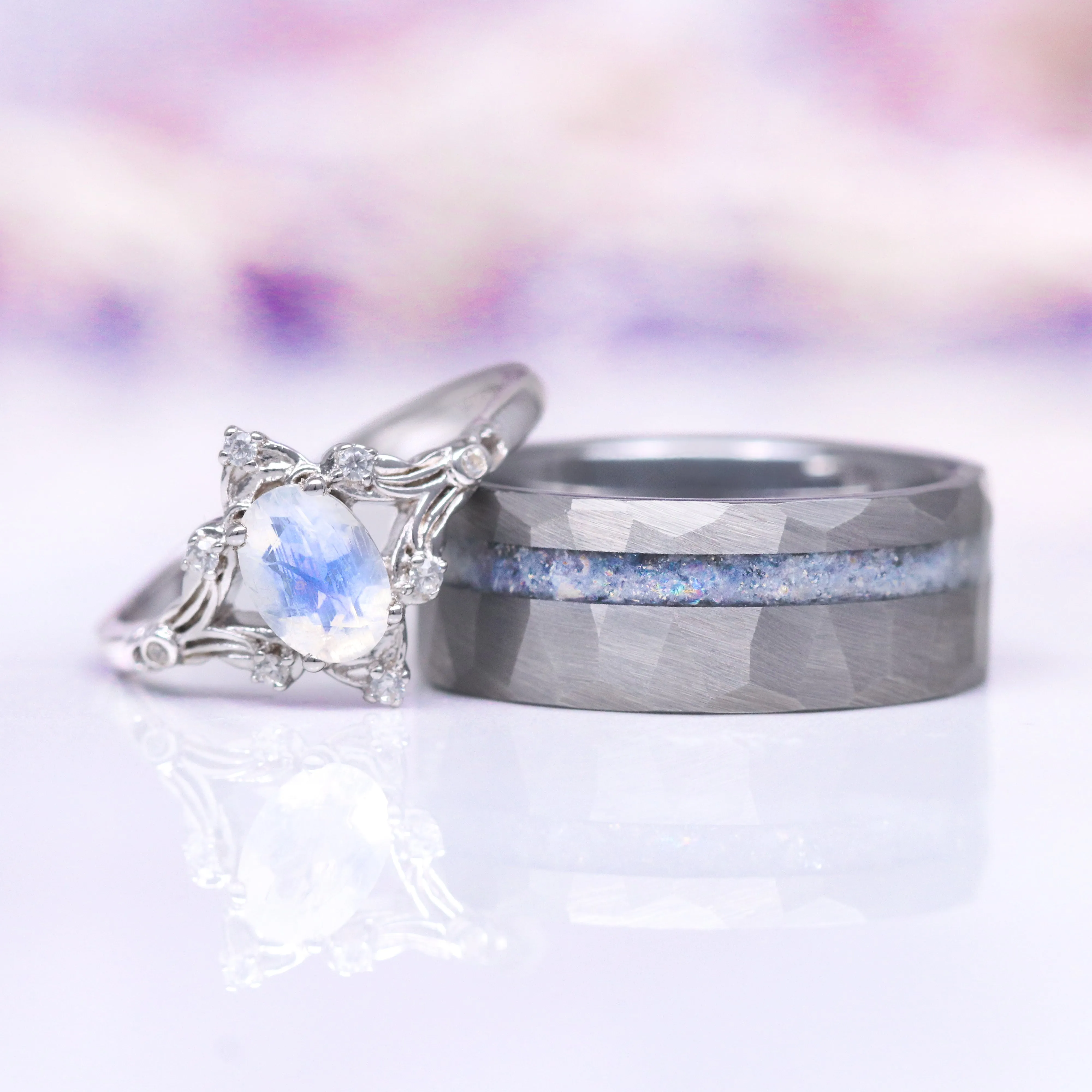 Maeve Moonstone Couples Ring Set