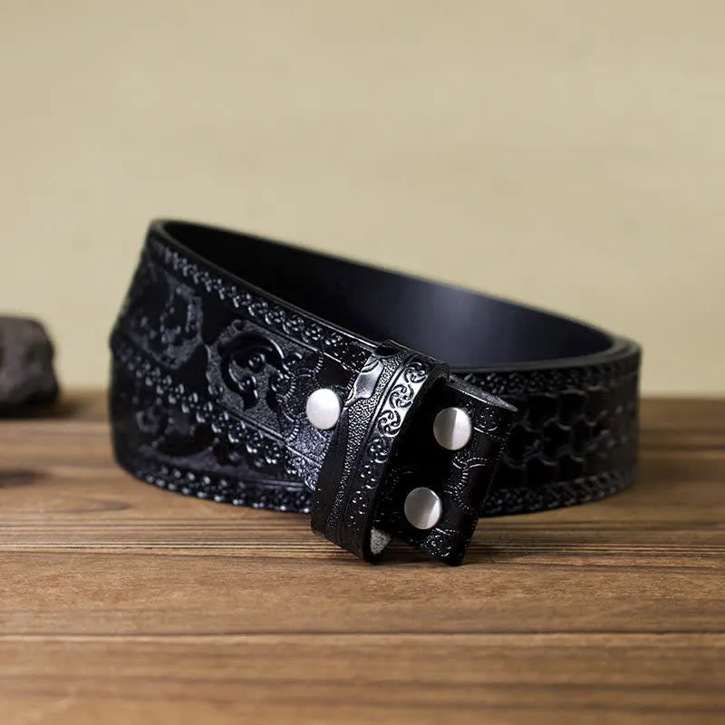 Men's DIY Soaring Eagle Statement Buckle Leather Belt