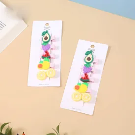 Mini Fruit Multi Color Hair Clips.