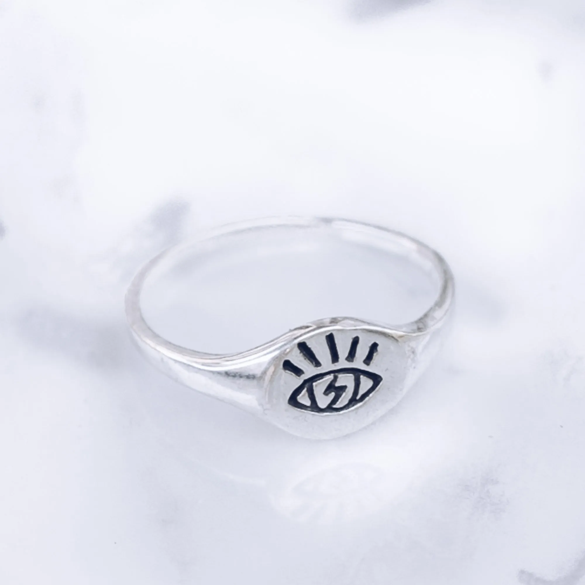 MINIMAL OPEN EYE RING | 925 STERLING SILVER