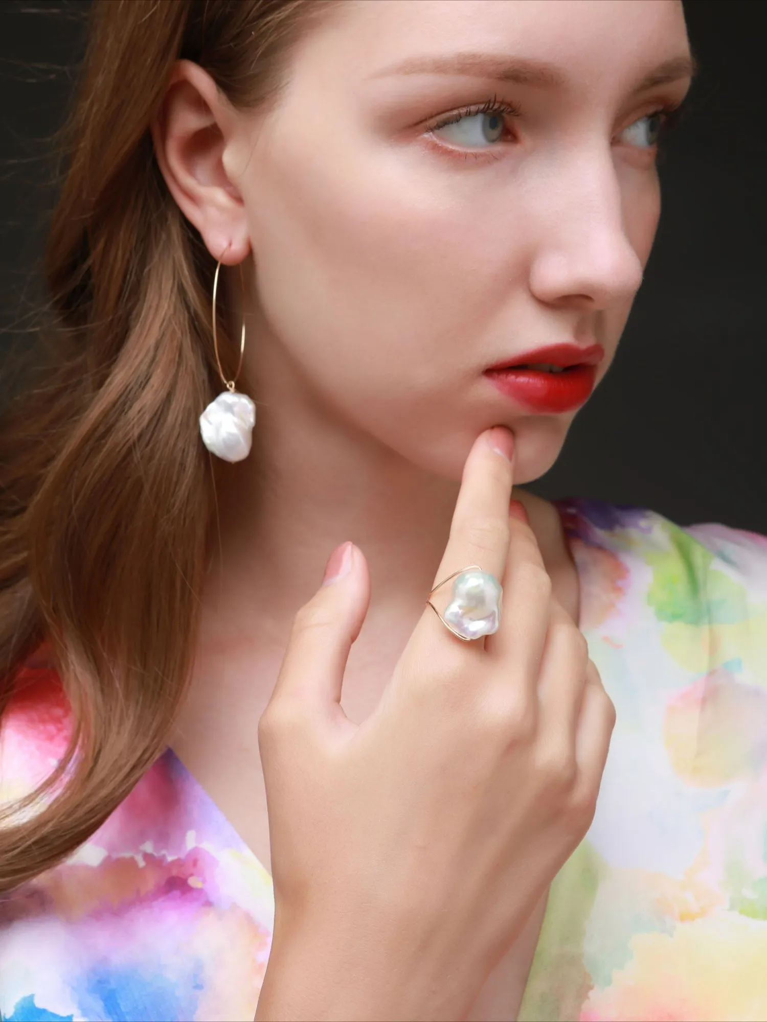 Miracle Series Minimalist Open Baroque Pearl Ring