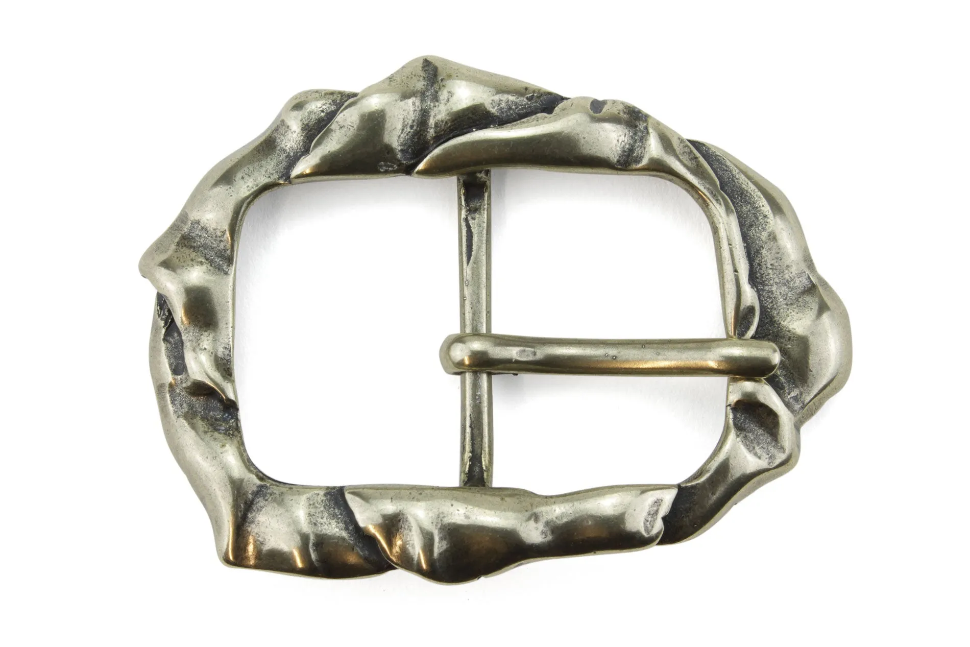 Molten Texture Abstract Rectangular Prong Buckle 40mm