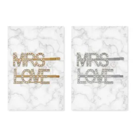 Mrs Love Rhinestone Hair Clips