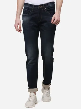 Night Blue Narrow Fit Solid Jeans | JadeBlue