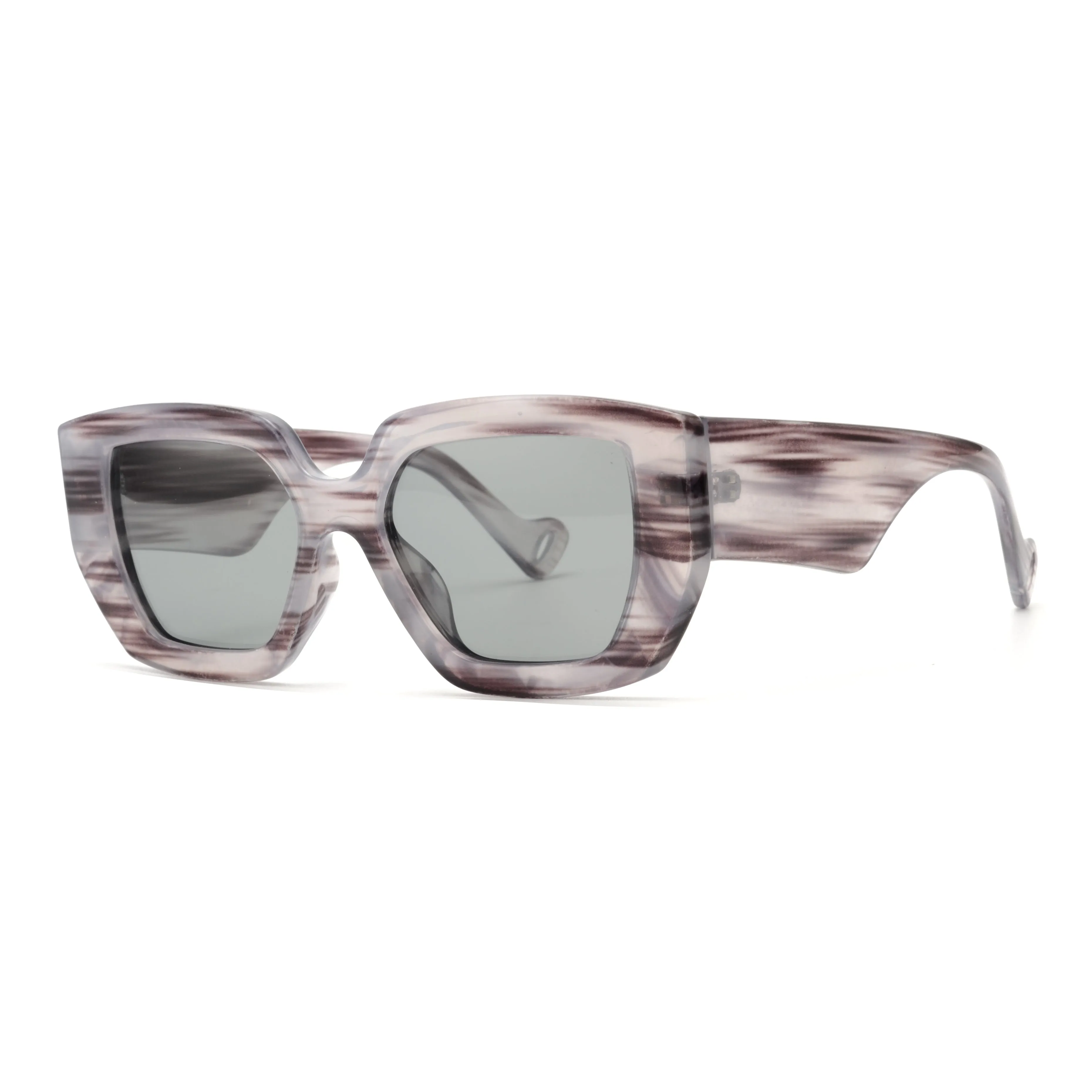 NYLA | Grey & Black Streaks | Smokey Polarized Lens