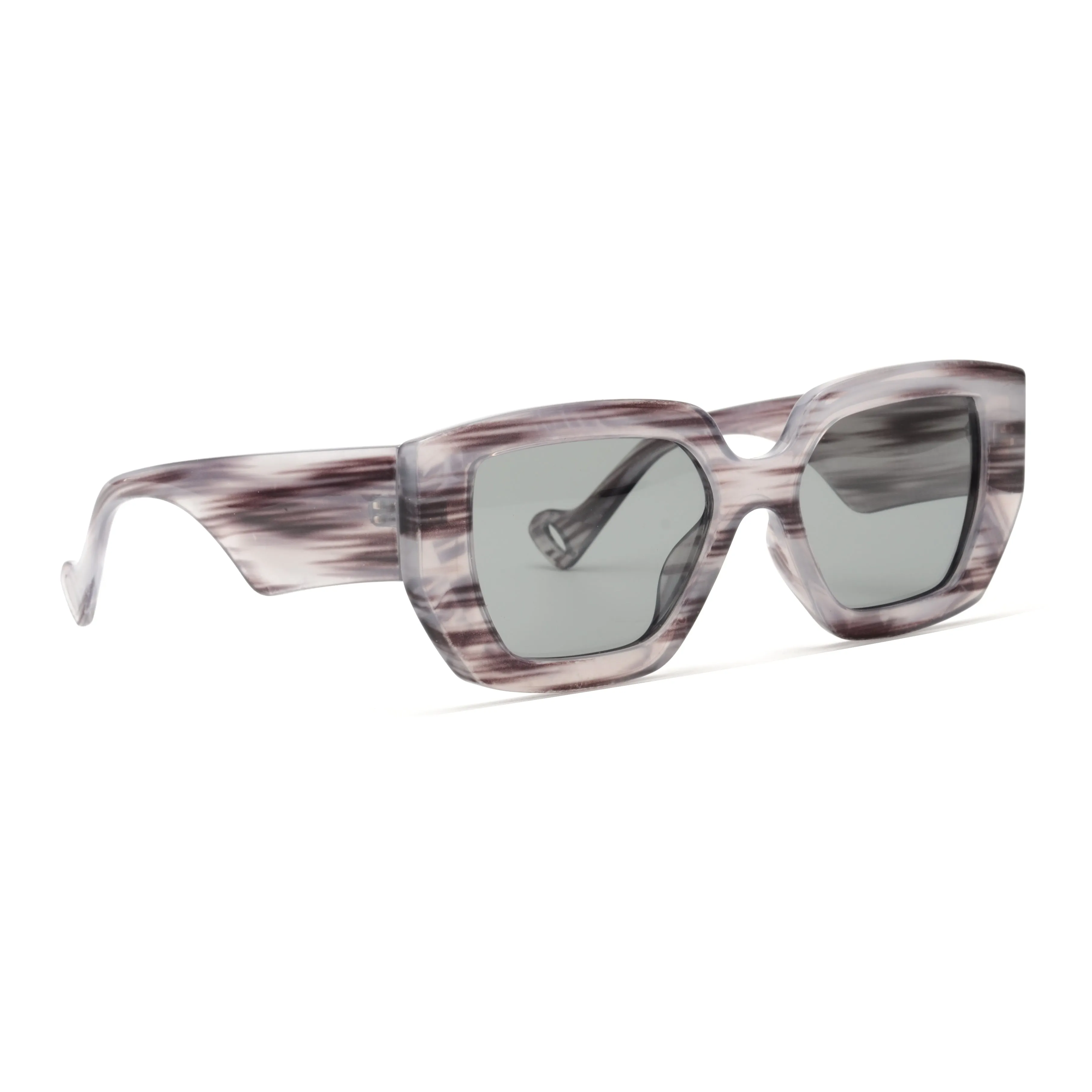 NYLA | Grey & Black Streaks | Smokey Polarized Lens