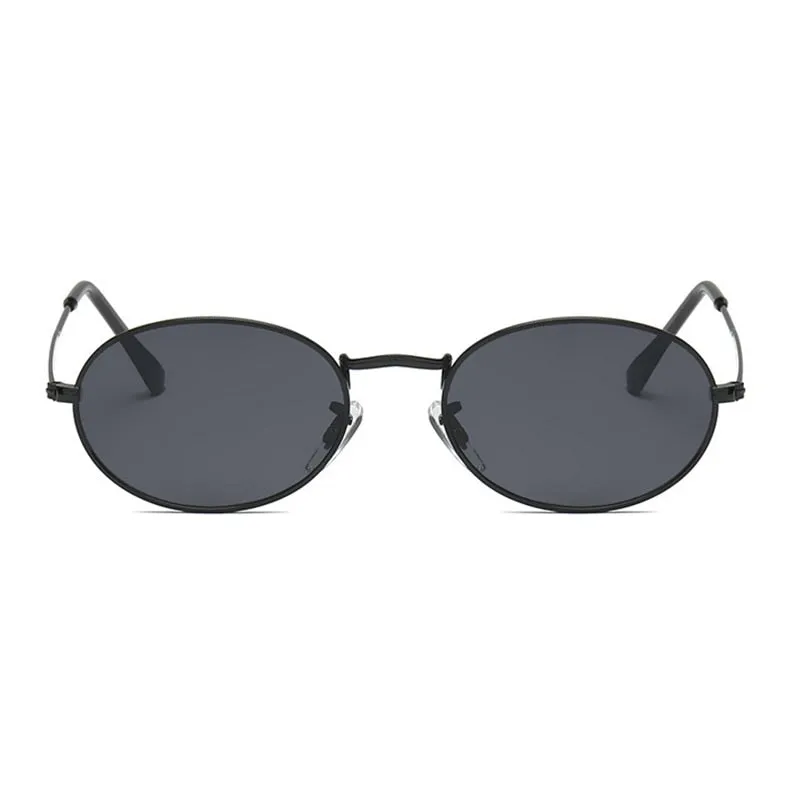 Oval Alloy Frame Retro Sunglasses