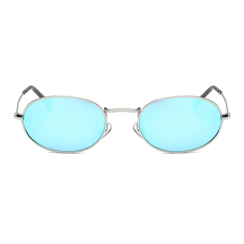 Oval Alloy Frame Retro Sunglasses