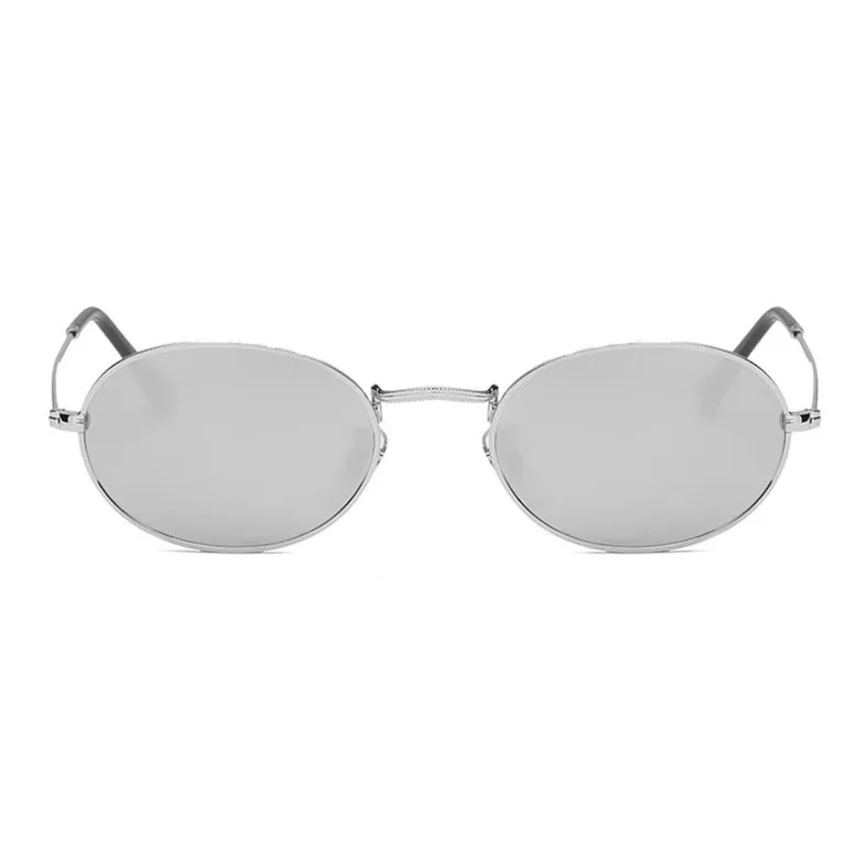 Oval Alloy Frame Retro Sunglasses