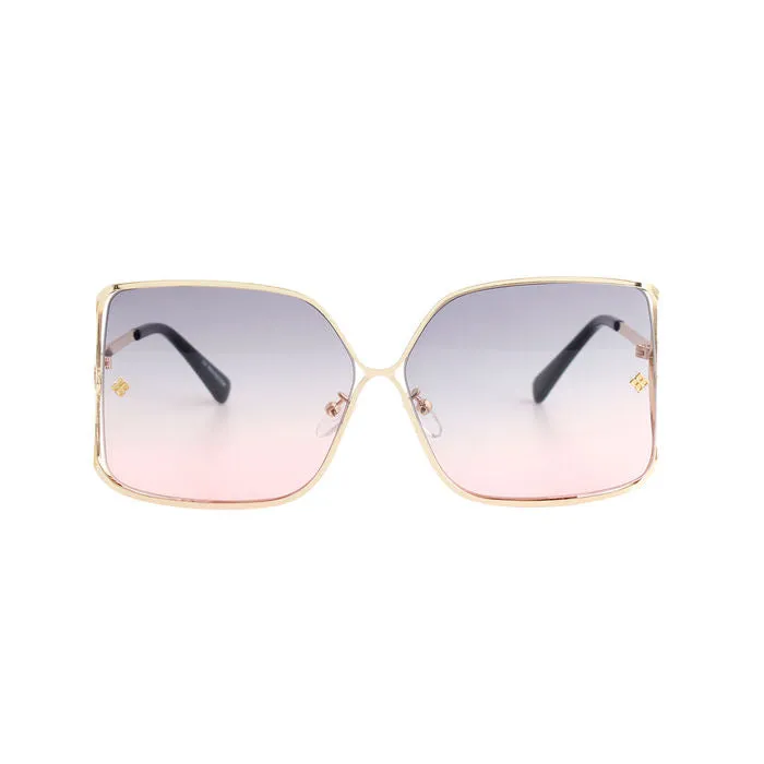 Pink Retro Square Sunglasses