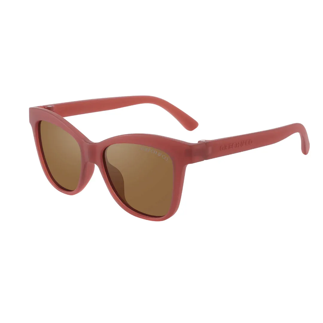 Polarized Adult Wayfarer Sunglasses - Cinnamon