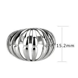 polished Stainless Steel Ring with NoStone in No Stone for Women Style TK3732