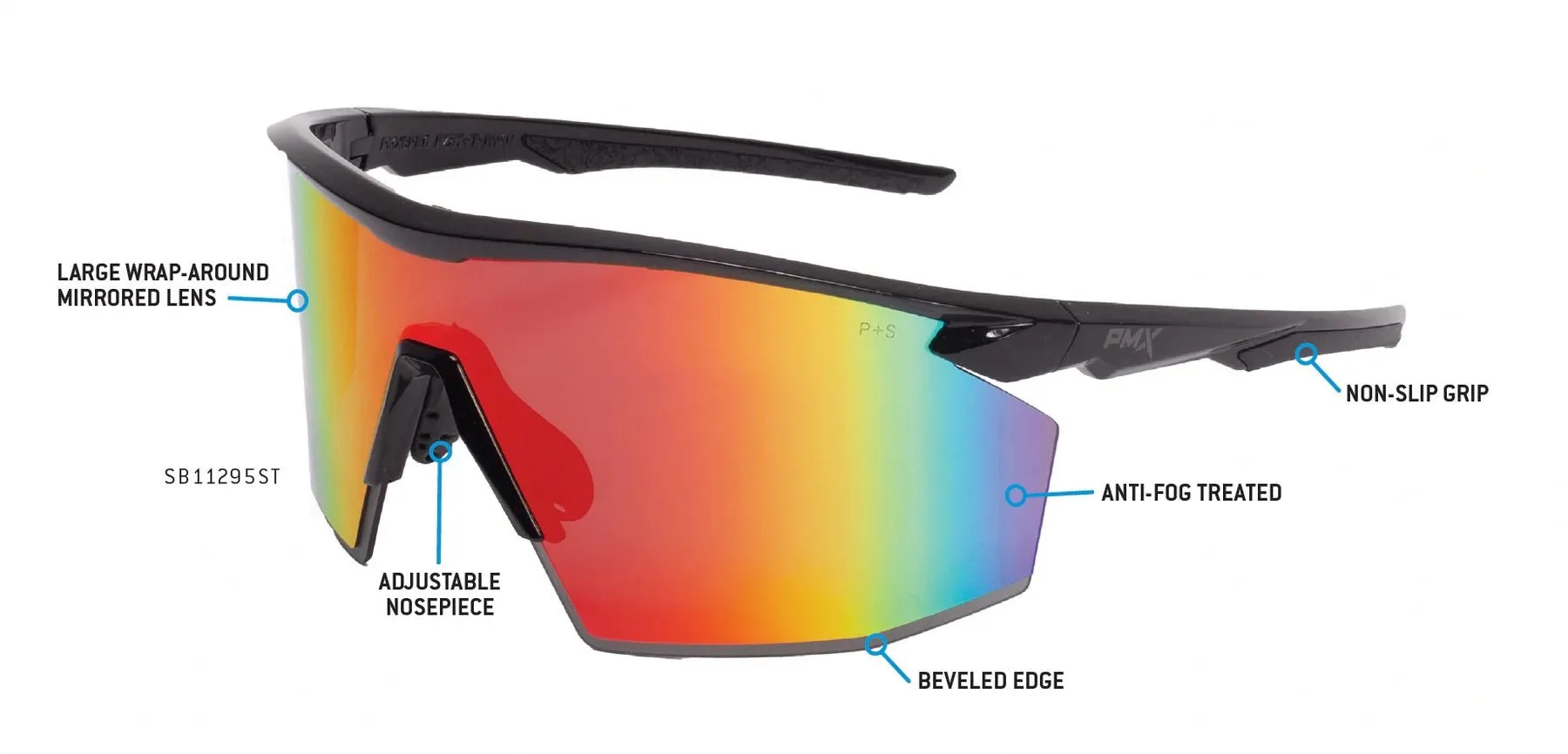 Pyramex PMXSPEC Safety Glass, Panoramic Wrap-Around Style Sunglasses (1 Pair)