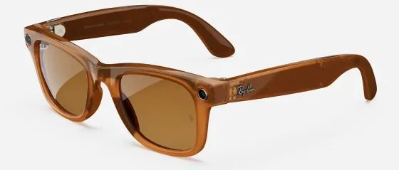 Ray-Ban Meta Smart Glasses Wayfarer Large RW 4008 – Shiny Caramel