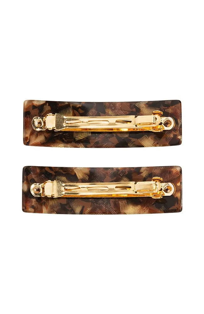 Rectangle Barrette Pair - Pavlova