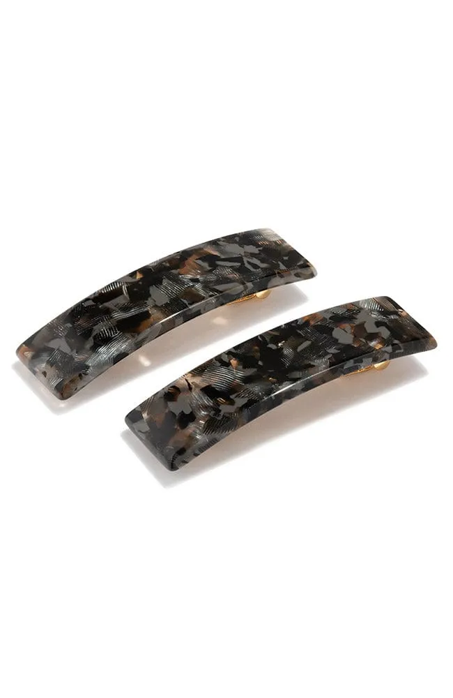 Rectangle Barrette Pair - Pavlova