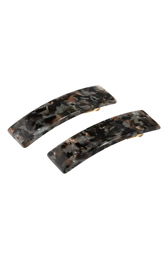 Rectangle Barrette Pair - Pavlova