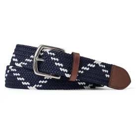 RLX Braided Stripe Belt Navy/White - 2025