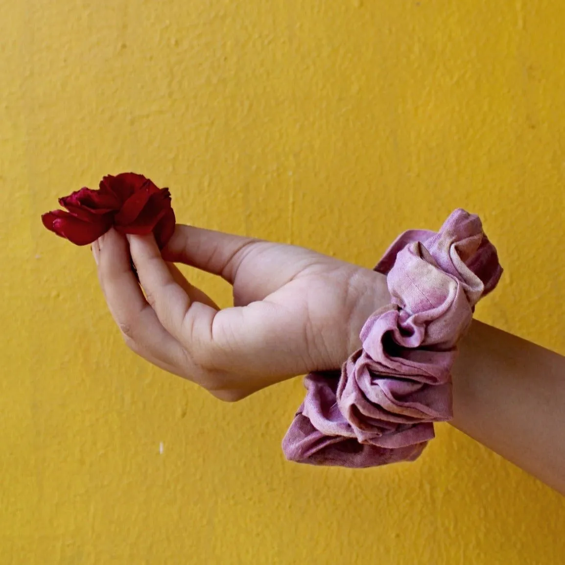 RoseBud- Anti Breakage Soft Mul Fabric Scrunchie