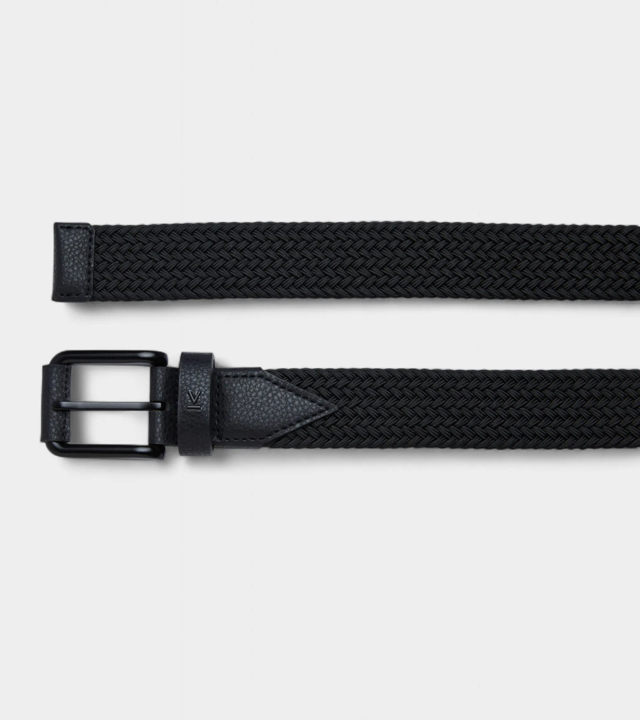 Seb Vegan Bio-Based Bamboo Braided belt in black