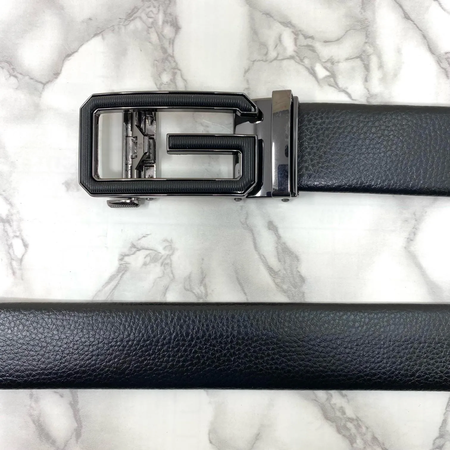 Single G Shape Two Tone Formal Belt For Men-JonasParamount