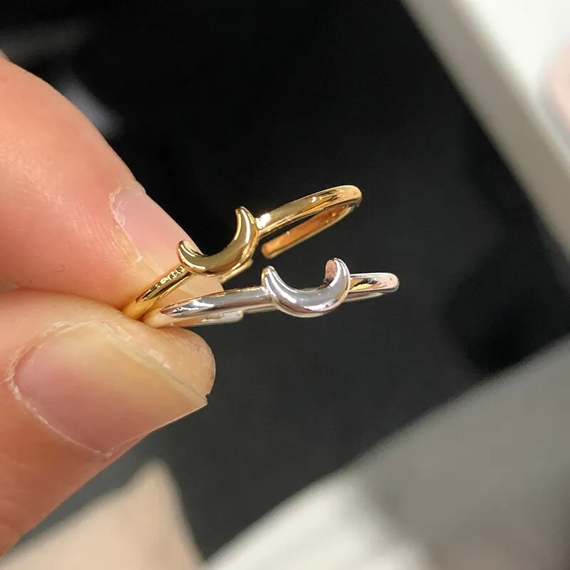 Small Crescent Aesthetic Ring