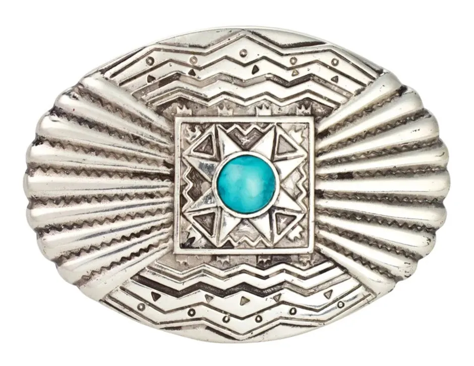 Southwest Turquoise Stone Trophy Belt Buckle