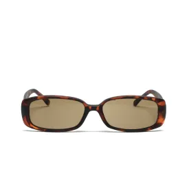 //Style 22// Deluxe Vintage 90s Rectangle Frame Sunglasses - Tortoise