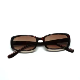 //Style 99// Deluxe Vintage 90s Rectangle Frame Sunglasses - Tortoise