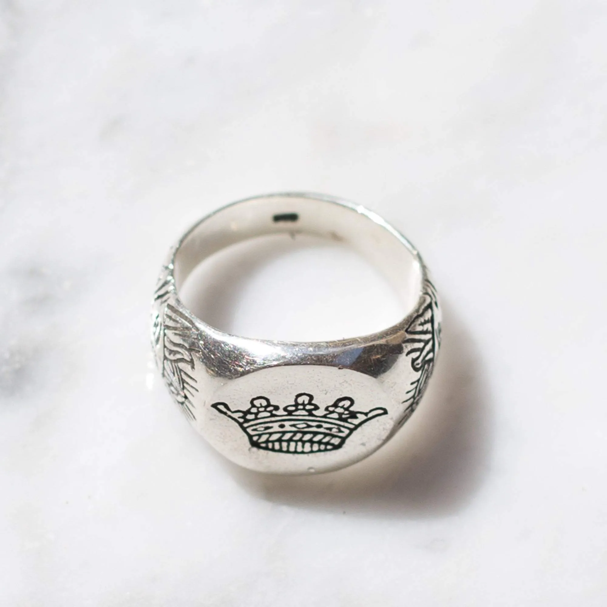 SUN & CROWN RING | 925 STERLING SILVER