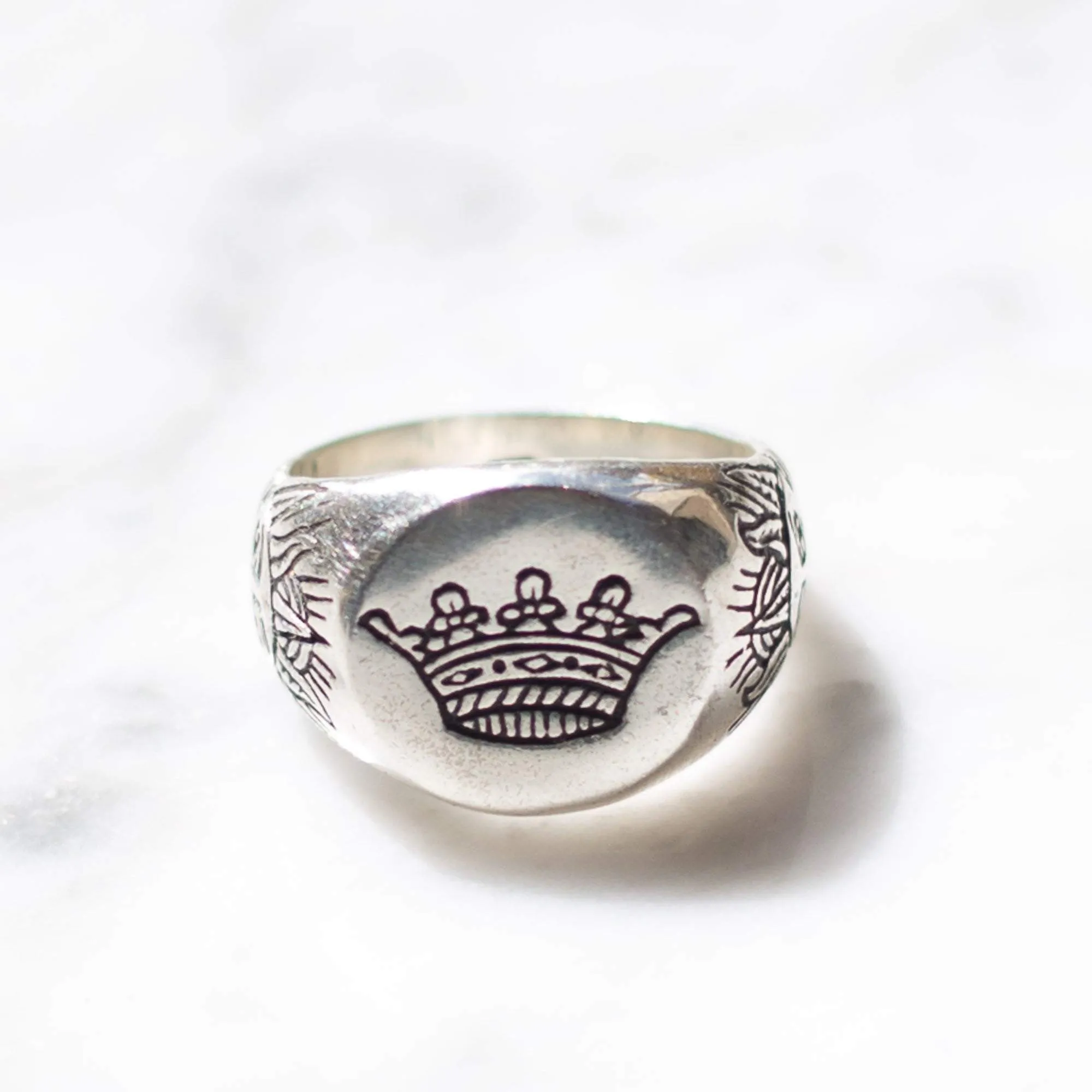 SUN & CROWN RING | 925 STERLING SILVER