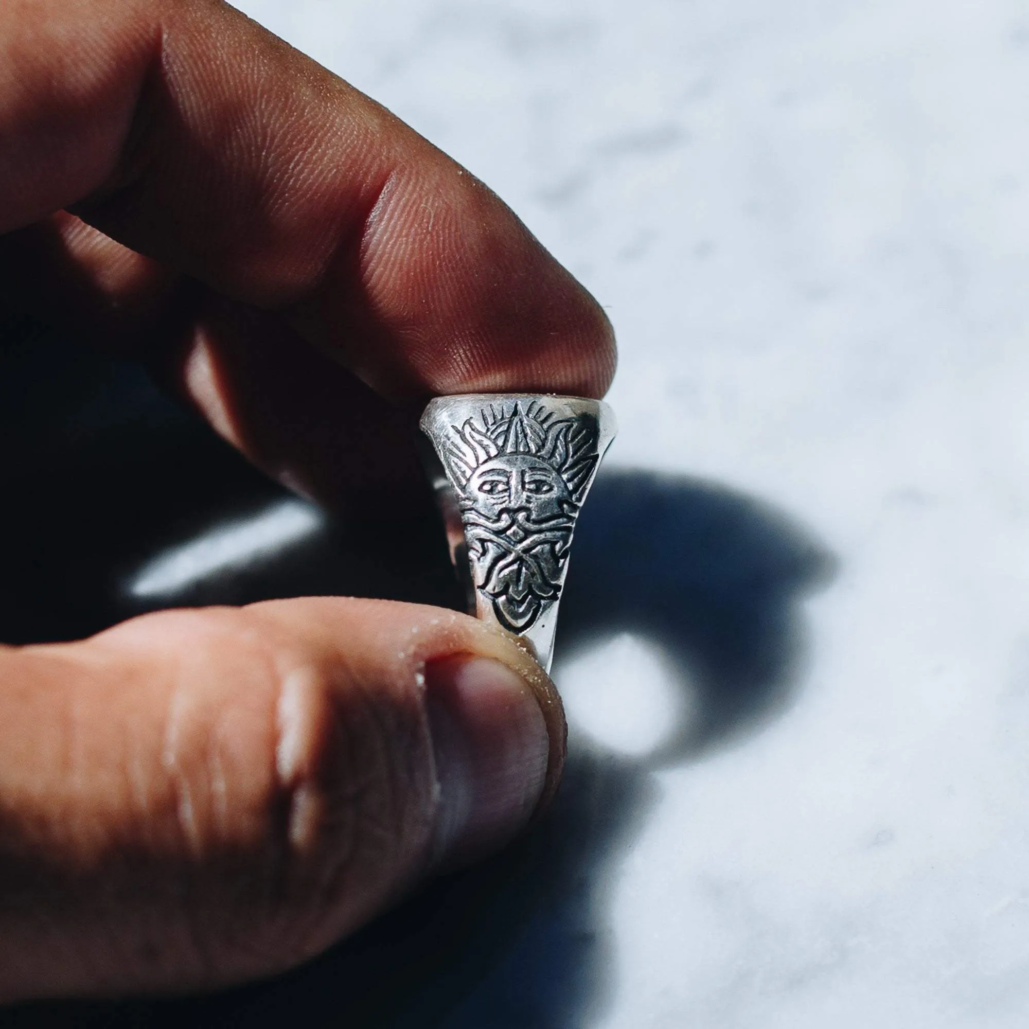 SUN & CROWN RING | 925 STERLING SILVER