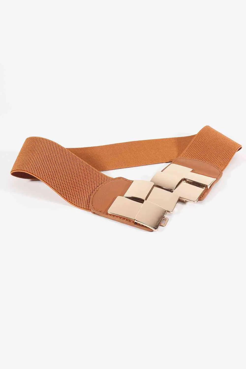 TEEK - Squared Geometric Buckle Stretch Wide Belt